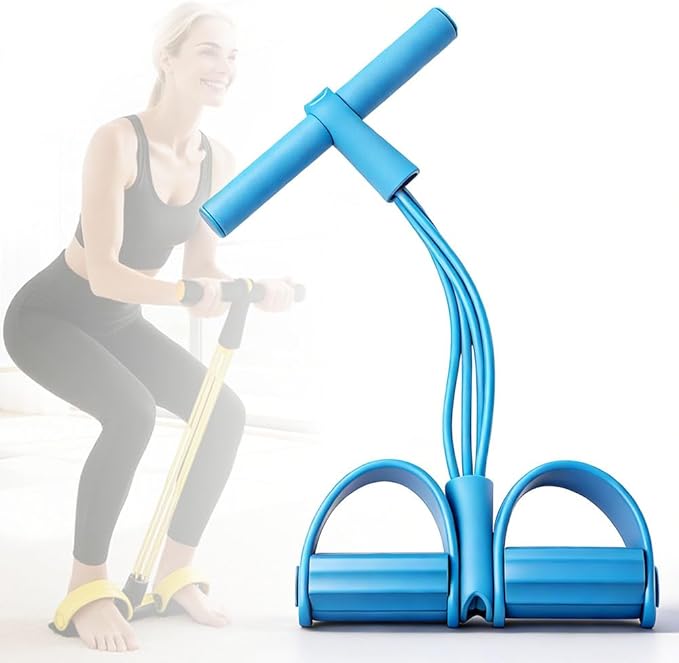 21 Fitness Resistance Bands with 4 Tube Pedal Ankle Puller, 2026 New Multifunction Elastic Yoga Resistance Band for Home Gym Use