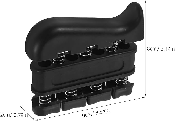FUOYLOO Finger Strengthener Hand Grip Strengthener Hand Gripper Strength Training Device for Adults, 7lb Resistance, Black, Forearm and Finger Exercise Equipment for Guitarists