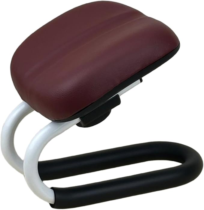 Meditation Bench,Prayer Seiza Chair Anterior Tilt Seat Lover Gift Comfortable Kneeling Stool Adjustable Height for Pilates, Deep Red