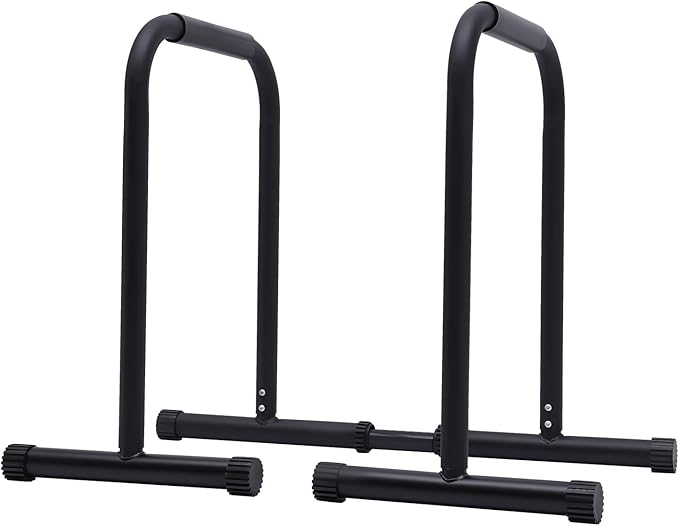 Bitodd Dip Single Bar, Adjustable Dip Stand, Fitness Dip Bar Station, Removable, 440 Lbs Weight Capacity, Double Bar Double Arm Bender, Fitness Equipment for Gym, Personal Residence, Black