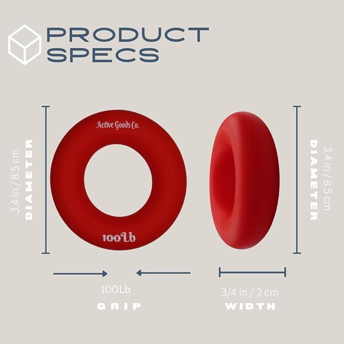 Hand Exerciser - PROFESSIONAL GRADE, Set or Single, Different Sizes. Visit to see more! Bague classique en silicone parfaite pour améliorer la force, la puissance et la vitesse dans les poignets.