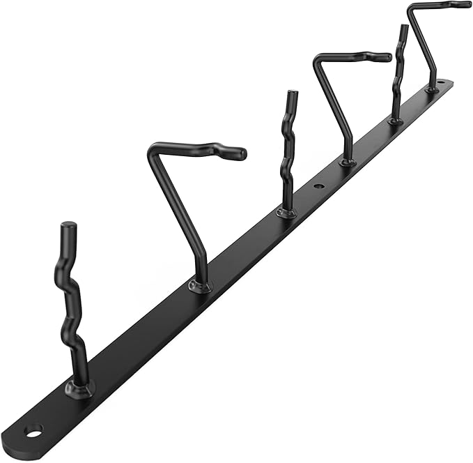 Synergee Cable Attachment Rack. Wall Mounted Storage Rack. Multi-Use Storage Posts for Exercise Attachments.