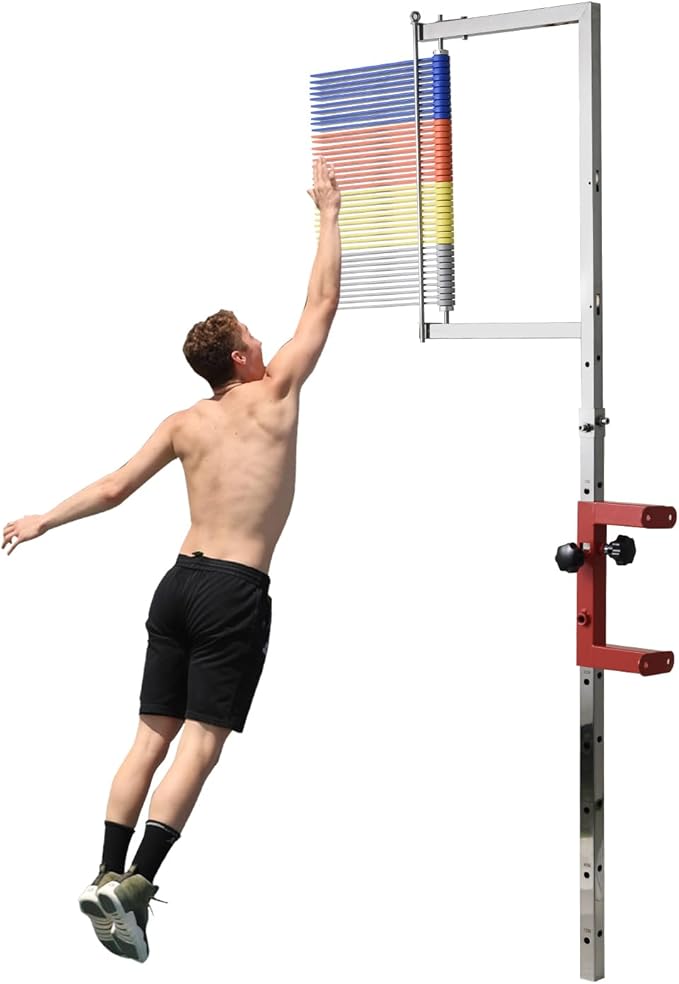 Vertical Jumping Measuring Equipment, Jump Tester Jump Tester - Jump Measurement Tool, High Jump Vertical Challenger, 4.5-5.2Ft Adjustable Jumping Trainers(4 Color)