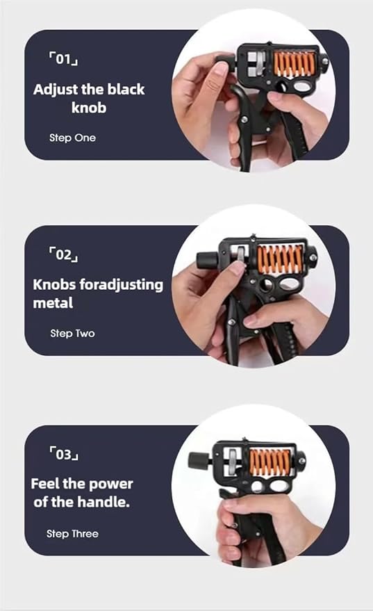 Grip Strength Trainer 11-360LBS - Ergonomic Forearm Strengthener for Fitness/Rehabilitation/Rock Climbing