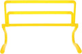 Adjustable Speed Hurdles for Agility Training, Foldable Soccer and Football Training Equipment with Yellow Frame, Portable Height-Adjustable Agility Hurdle Set for Athletes