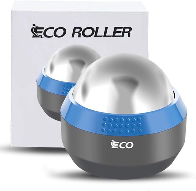 iECO Cold Massage Roller Ball - Ice Roller Ball for Muscles Deep Tissue, Cold & Heat Therapy, Plantar Fasciitis Roller