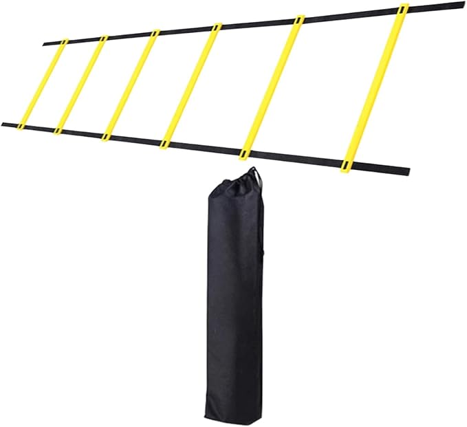 Agility Ladder Football Speed Training Equipment Basketball Soccer Improves Coordination Speed Ladder with Carry Bag for Volleyball Home Gym