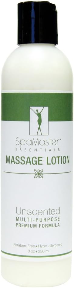Master Massage Spamaster Essentials Unscented Massage Lotion Therapeutic Premium Formula 8 Oz