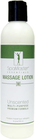 Master Massage Spamaster Essentials Unscented Massage Lotion Therapeutic Premium Formula 8 Oz