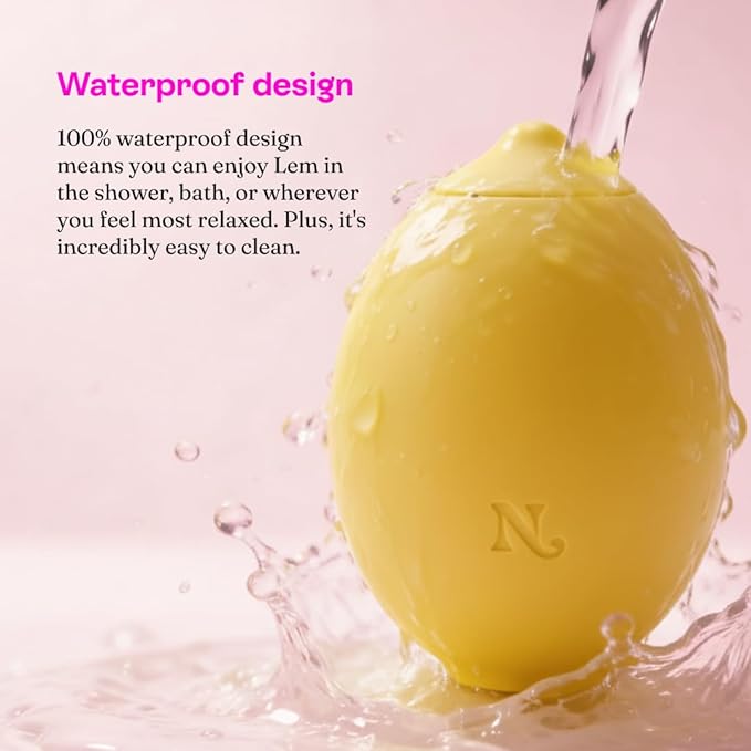 Hello Nancy Massager Device for Women, Handheld Air Suction with 12 Intensities, Discreet Lemon Shape for Comfort and Relaxation, Compact Travel Friendly Massager for Daily Wellness and Stress Relief