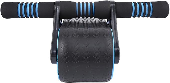 Springback Wheels Roller Abdominal Exerciser Blue Mute Fitness Equipment for Home Gym Core Strength Training Ab Roller Wheel with Knee Pad Accessories