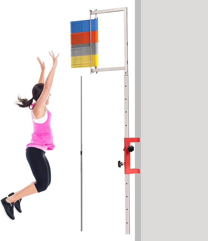 Wall Mounted Vertical Jump Measurement Tool, Adjustable Height Vertical Jump Measuring Device, 27.5"-47" Wall Mounted Vertical Jump Trainer,Used for Basketball and Volleyball High (a)