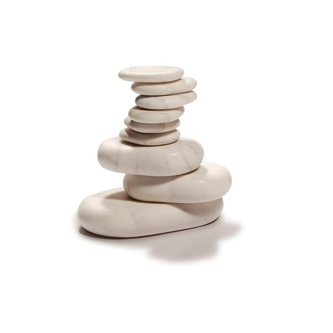 Master Massage Deluxe Standard Marble Cold Stone Set – 9 Pieces per Pack for Professional Massage Therapy