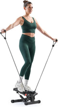 Sunny Health & Fitness Mini Steppers for Exercise at Home, Stair Step Workout Machine with Optional Resistance Bands, Full Body Cardio Equipment, Optional Free SunnyFit App Connection Smart Stepper