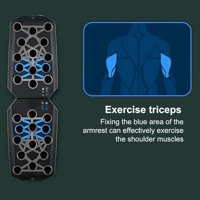 28 in 1 Push Up Board, Foldable Multi-Functional Pushup Stands System, Professional Floor Chest Muscle Training Equipment Home Gym for Men and Women, Gift for Fitness Enthusiasts