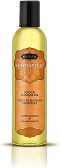 KAMA SUTRA Aromatics Massage Oil Sweet Almond – 2 fl oz Rich Blend of Natural Essential Oils Coconut Oil Almond Oil - Date Night Couples Massage Full Body Massage Oil for Daily Use Body Care