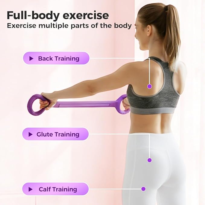 Figure 8 Resistance Band with Handles,Arm Back Training Elastic Ropes Shoulder Training Elastic Ropes Exercise Equipment for Yoga,Pilates, Stretching