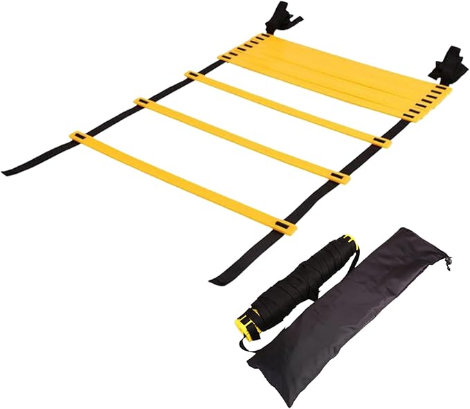 Agility Ladder - Football Speed Training Equipment with Instant Set-Up Design, Durable Ladder with Storage Bag Included, Perfect Exerciser for Sports Tennis Hockey Badminton Soccer Basketball Drills
