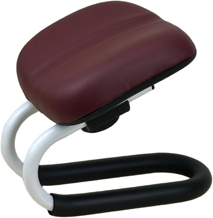 Colaxi Meditation Stool for Adults, Meditation Bench Kneeling Stool, Ergonomic Portable Chair with Anti Slip Cover, Adjustable Prayer Bench Seat for Home Studio Praying Yoga, Style B Deep Red