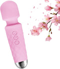 Portable Wireless Massager - 8 Speeds, 20 Modes, 3-Second Press to Power On, for Neck, Back, Arms, Legs Muscle Relaxation (Rose Pink)