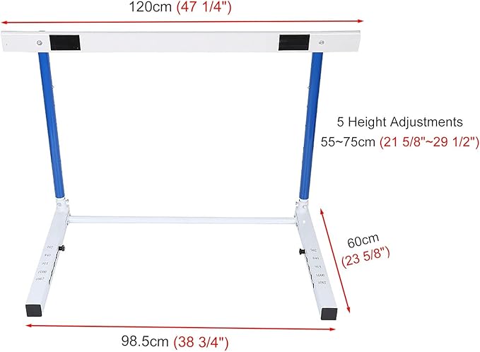 Height Adjustable Track & Field Hurdles, Sport Speed Hurdles Training Equipment for All Ages, Obstacle Courses and Drills Jumping Bar (1Pc 55)