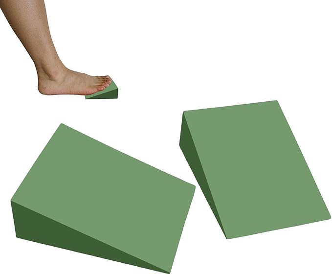 Yoga Foam Wedge - Portable Foam Yoga Wedge Stretching Equipment | Supportive Yoga Block | Back Support Foam Incline Slant Board for Leg, Calf, Ankle and Foot Stretching