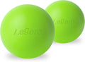 Massage Lacrosse Balls for Myofascial Release,Yoga Deep Tissue Massage,Trigger Point Therapy and Foot Plantar Fasciitis,Muscle Soreness Massager Ball (2Pack,Yellowish Green)