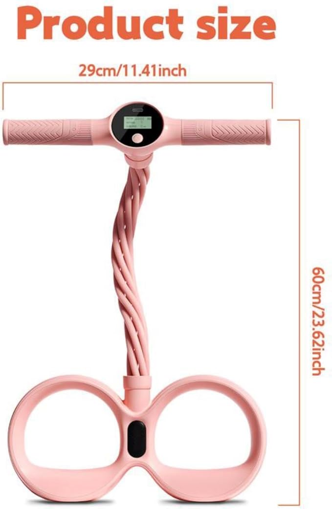 Smart Foot Pedal Puller, with Digital Counter & Handles, 6 Tube Pedal Resistance Band for Full Body Workout, Leg Exerciser While Sitting for Seniors