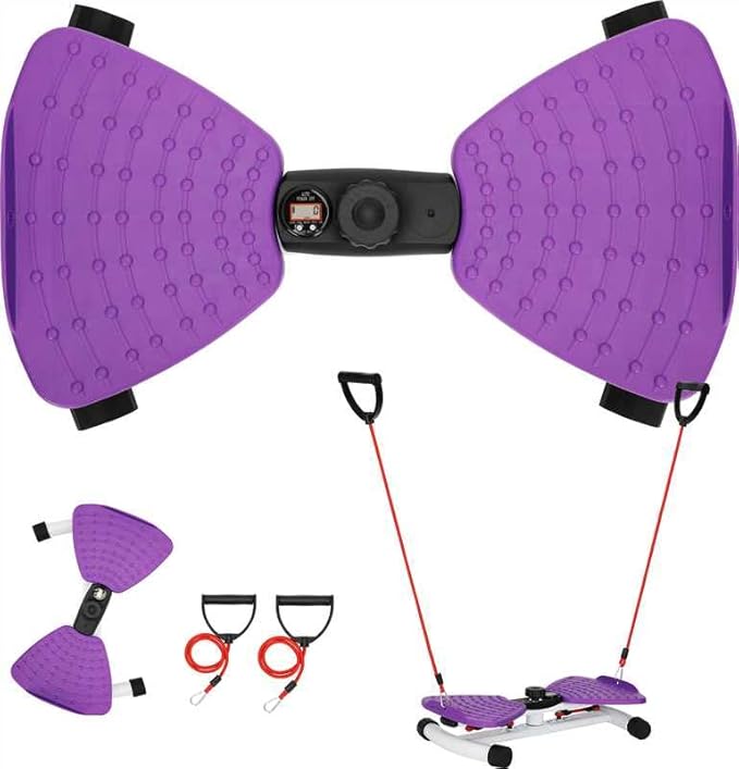 Waist Twister Machine for Home, 300lbs Capacity Ab Twister Board - Noiseless Core Workout Equipment for Belly Fat Loss, Waist Training & Abs Exercise for Women & Men with Digital Tracker Time/Reps/Calories