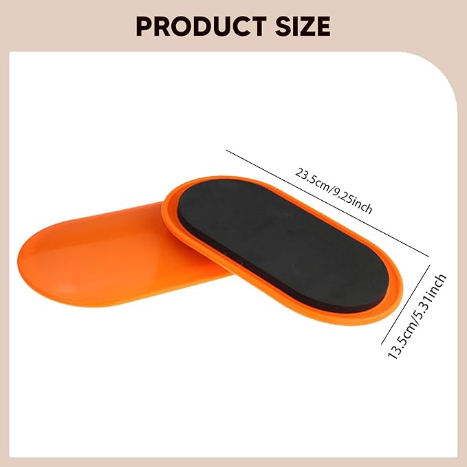 Core Sliders 2-Piece Set, Ab Pads for Beginner Home & Gym Workout, Portable Lightweight Sliding Discs for Dance Exercise