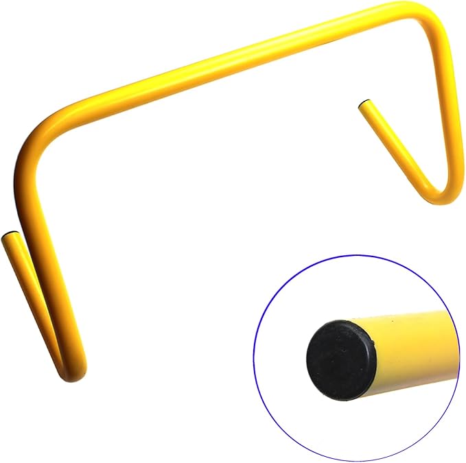 BlueDot Trading Speed & Agility Soccer/Football/Basketball Plyometric, Track/Running and All-Purpose Training Equipment Hurdle (Set of 6), Yellow, 9-inch