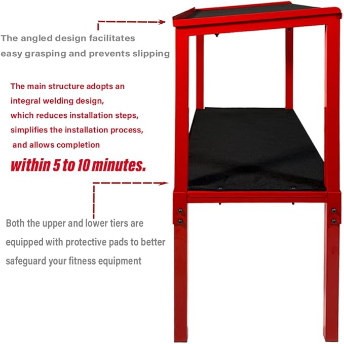 Commercial Heavy Duty Adjustable Dumbbell Stand & Kettlebell Stand, Adjustable Dumbbell Weight Rack, Kettlebell Storage Rack, Weight Rack for Garage/Home Gym/Commercial with Non-Slip Base, Anti-Tip Safety & Space-Saving Design, Weight Capacity 500/600/...
