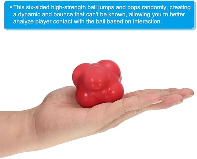 Agility Bounce Reaction Ball for Exception Hand Eye Coordination Small Red