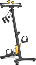 Pedal Exerciser for Elderly, Hand Arm Leg and Knee Exercise Bike, Adjustable Fitness Equipment for Total Body, Home Pedal Exercise Bike w/ Handgrip, Resistance Band, Non-Slip Suction Cup