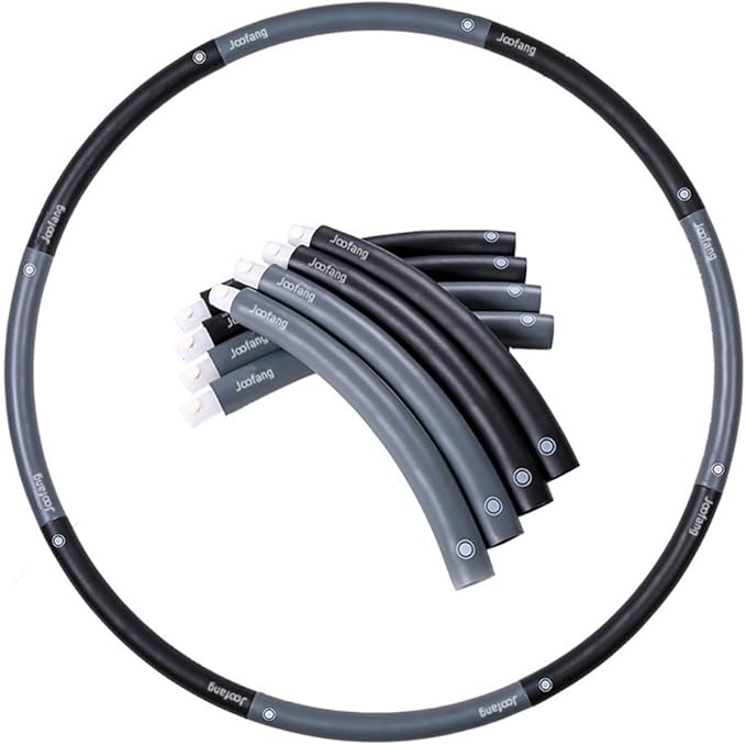 5lb Exercise Hoops for Adults, 40in Large Adjustable Hoola Hoop, Weighted Hoop, Fitness Hoop for Weight Loss, Abdominal Trainer Fitness Training, Fat Burning, Home Gym Core Workout
