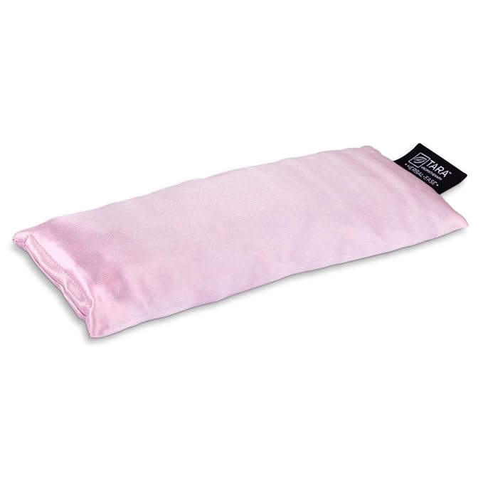 TARA Spa Therapy Aroma Wellness Aromatherapy Silk Eye Pillow, Relaxation Sooth Eye Strain, Love, Pink