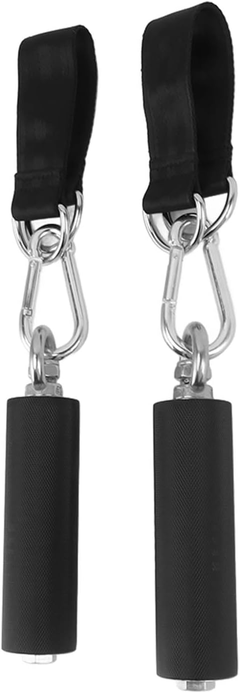 EVTSCAN Cable Handle TPR Rubber Coated Grip Straight Gym Equipment Attachment Weightlifting Exercise with Anti Slip Design for Strength Training and Aerobic Workouts Home and Travel Use