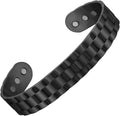 Earth Therapy Pure Copper Magnetic Black Gear Cuff Bracelet - Adjustable Unisex Sport Band with Ultra Strength Magnets