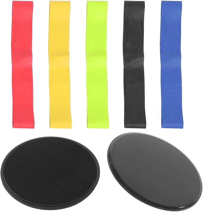 Fitness Sliding Disc, Wireless Core Slider Workout Equipment, Low Impact ABS Sliders for Home Gym and Floor Exercises with Pull Straps for Beginners and Advanced Users