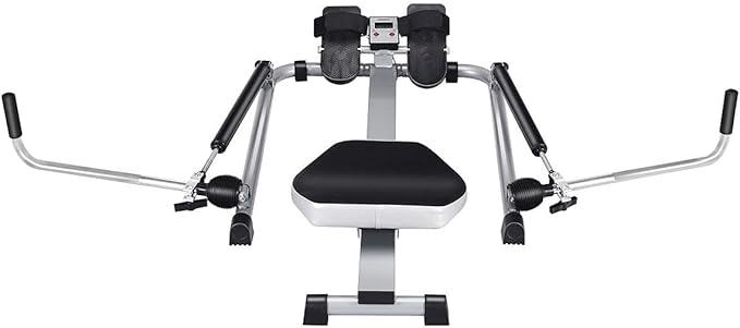 DORTALA Total Motion Rowing Machine Rower with LCD Monitor, Adjustable Hydraulic Cylinder Resistance and Full Arm Extensions for Whole Body Muscle Training Home Use, 265 lb Weight Capacity