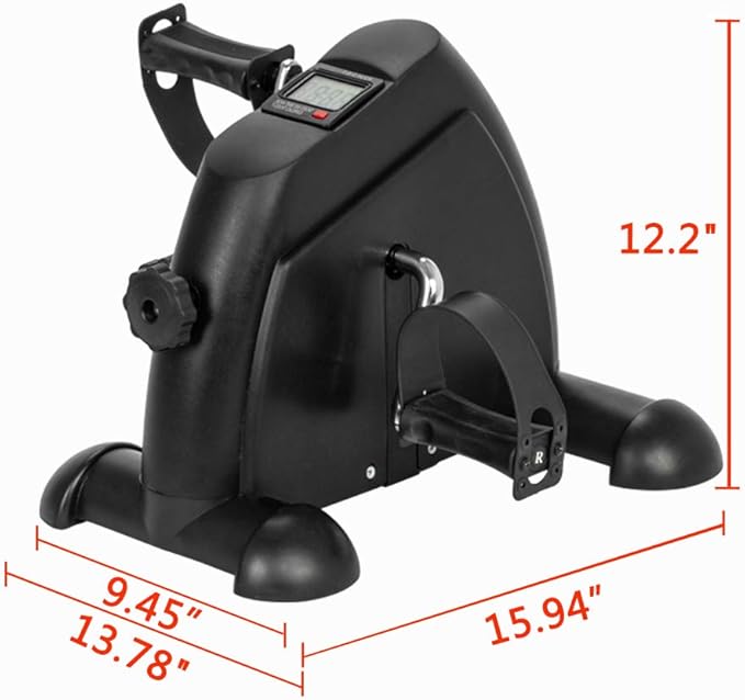 Under Desk Bike Pedal Exerciser, Exercise Bike for Leg/Arm Trainer Pedal Exerciser Foot Peddler Portable Therapy Bicycle Leg Peddler Portable Mini Cycle Bike