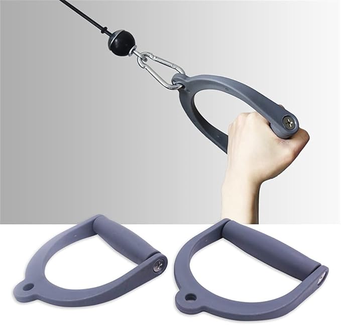 D Handle Pull Down Cable Attachment Set Tricep Grip Pulley Exercise Handles for Home Gym Strength Training Equipment