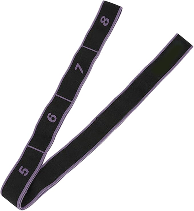 Fitness Band Elastic Stretch Strap with 8 Looped Resistance Stretching Strap for Pilates Dance Resistance
