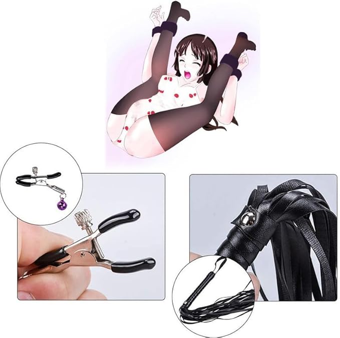Fashion 12 Piece Nylon Pilates Training Set, Fun Wrist and Hip Exercise Equipment Cosplay Accessories [Purple], Couple Gift