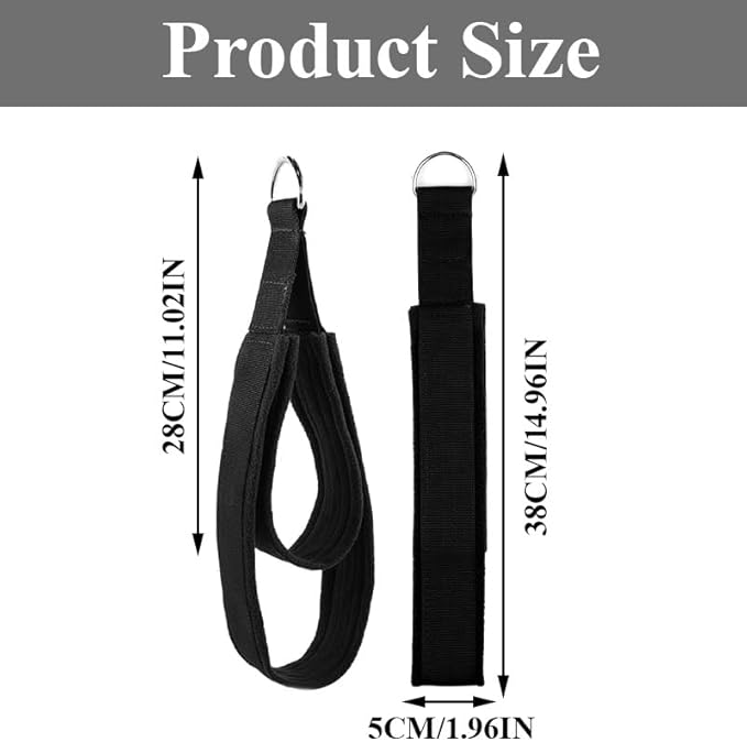 2PCS Pilates Straps Soft Padded Handles, Durable Pilates Double Loop D-Ring Straps,Pilates Straps for Reformer,Home Gym & Yoga Workout Exercise Accessories