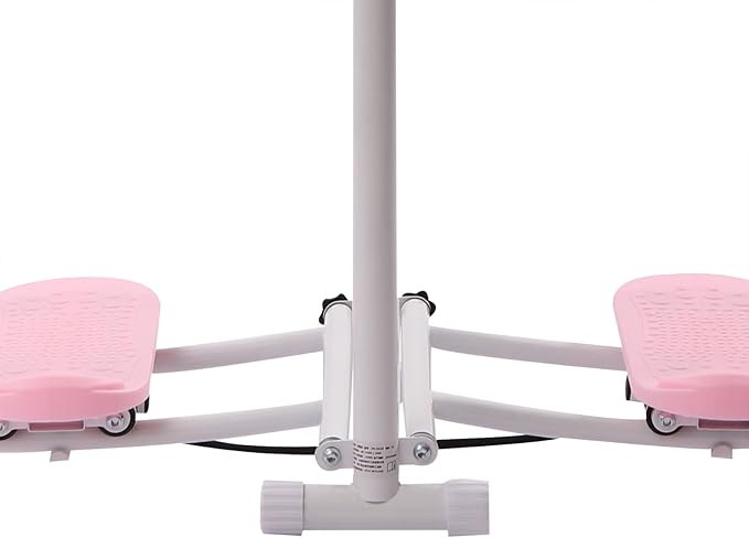 Leg Machine Slim Body, Pelvic Floor Muscle Fitness Equipment with Yoga Tension Band, Weight Loss Thin Legs Kegel Exercises, Ski Practice, Hip Trainer with Adjustable Rods, Pink