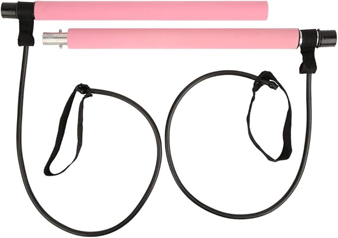 Pilates Bar, Pilates Exercise Stick, Multifunctional Equipment for Workout, Yoga Pulling Rope with TPE Tube and Iron Tube, for Home Gym, Legs Waist Abdomen