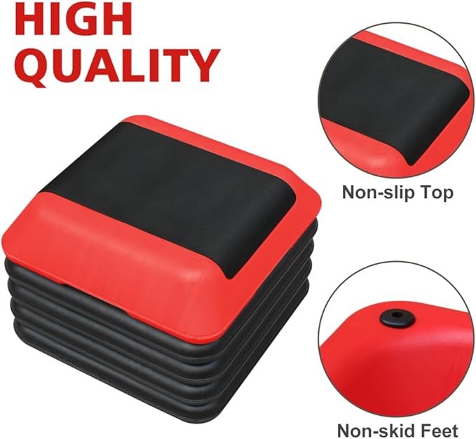 Adjustable Height Step Platform for Aerobics and Fitness Training with Non-Slip Surface