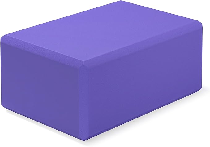1 Pack Large Foam Yoga Blocks 9x6x4 Inches, Sturdy Pilates Block, Workout Block, Non Slip Surface Yoga Brick for Pilates Meditation, Stretching and Toning, Pink