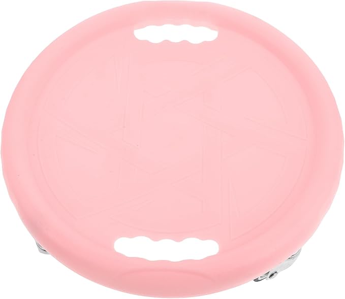 Milisten Ab Roller Wheel with Silent Sliding Disc and Knee Pad, Portable Core Strength Training Abdominal Exercise Machine for Home Workout and Belly Fat Burning, Pink